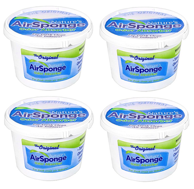 اسفنجة الهواء الطبيعية لامتصاص وإزالة الروائح بلا رائحة عبوة بلاستيكية 1 رطل 4 عبوات